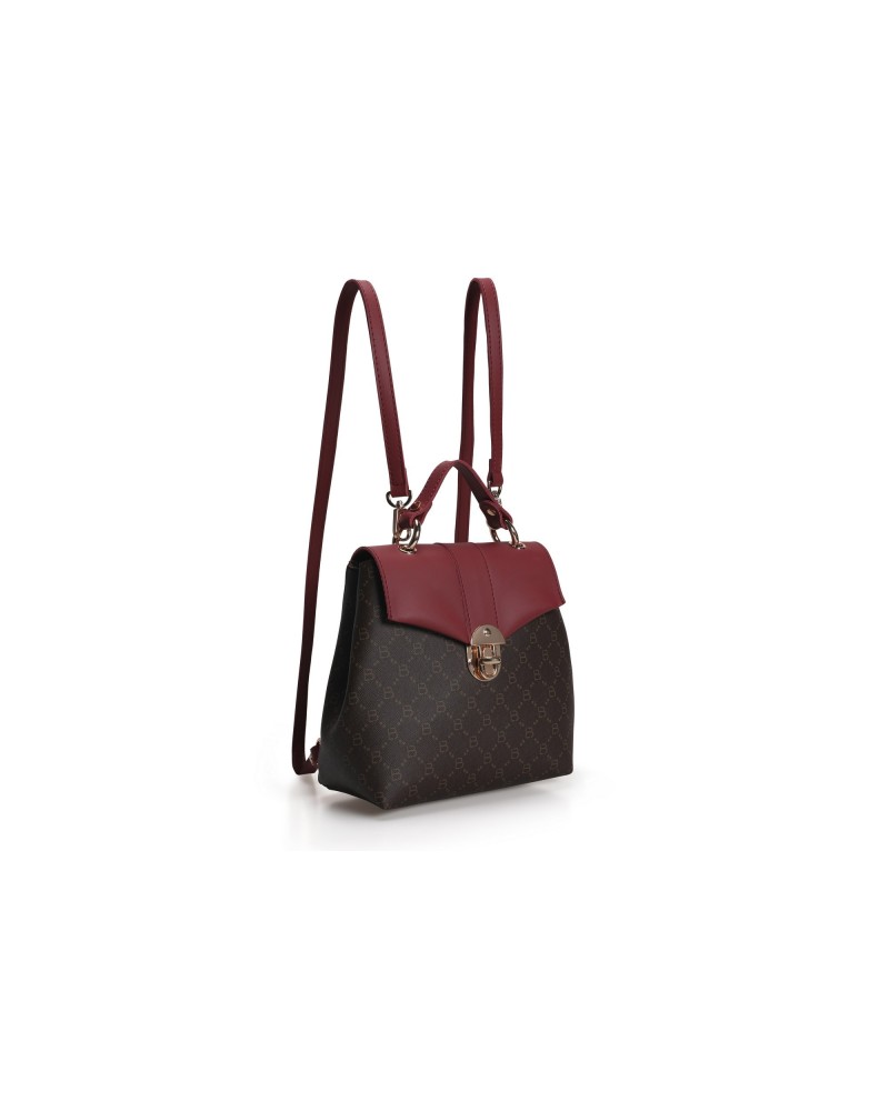Mochila Luna Marrón Rojo Burdeos 1214 Lucky Bees 671LKB1712