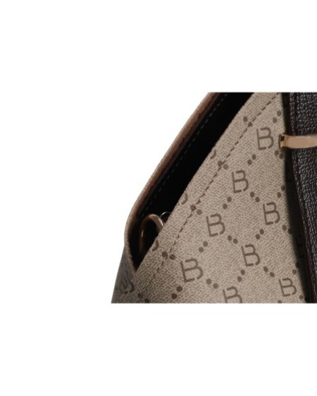 Bolso Chic Marcela Crema Marrón 1233 Lucky Bees 671LKB1716