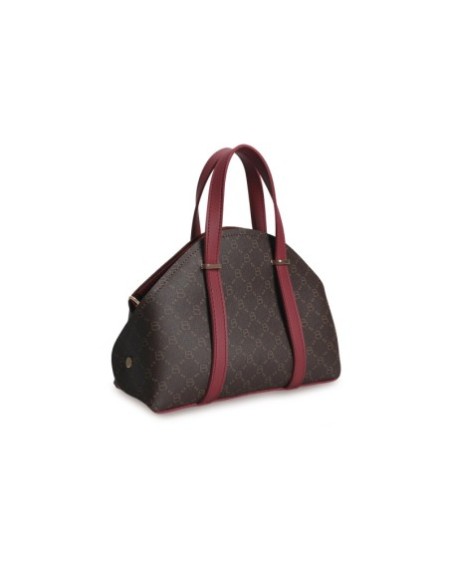 Bolso Chic Marcela Marrón Rojo Burdeos 1233 Lucky Bees 671LKB1717