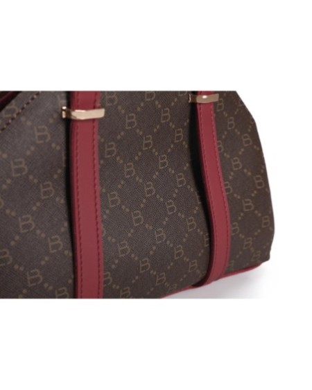 Bolso Chic Marcela Marrón Rojo Burdeos 1233 Lucky Bees 671LKB1717