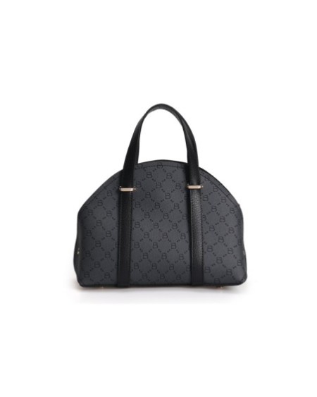 Bolso Chic Marcela Gris Negro 1233 Lucky Bees 671LKB1718