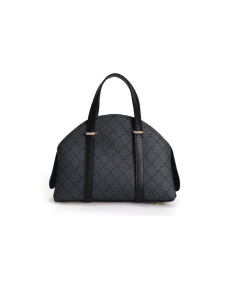 Bolso Chic Marcela Gris Negro 1233 Lucky Bees 671LKB1718