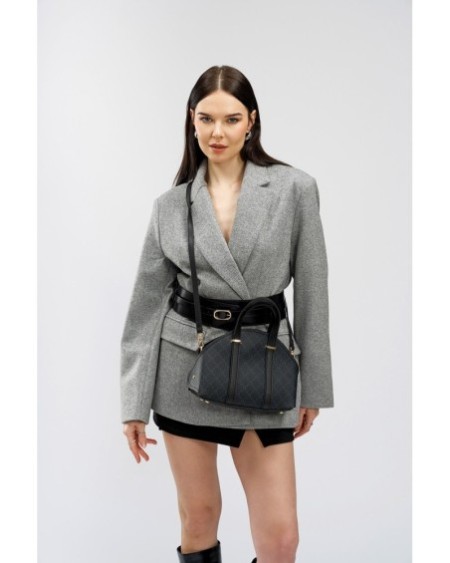 Bolso Chic Marcela Negro Gris 1233 Lucky Bees 671LKB1719