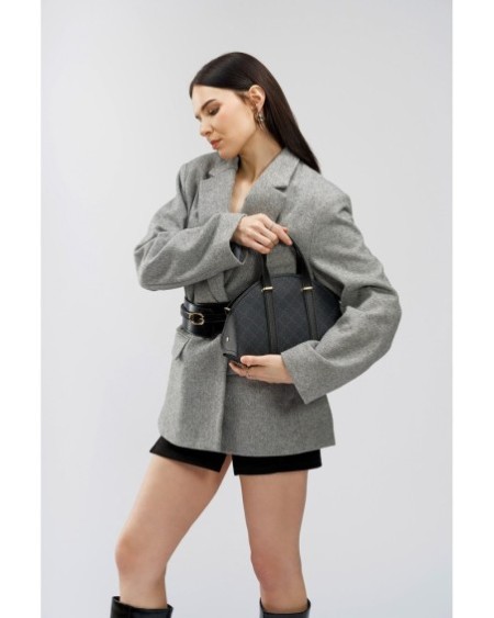 Bolso Chic Marcela Negro Gris 1233 Lucky Bees 671LKB1719