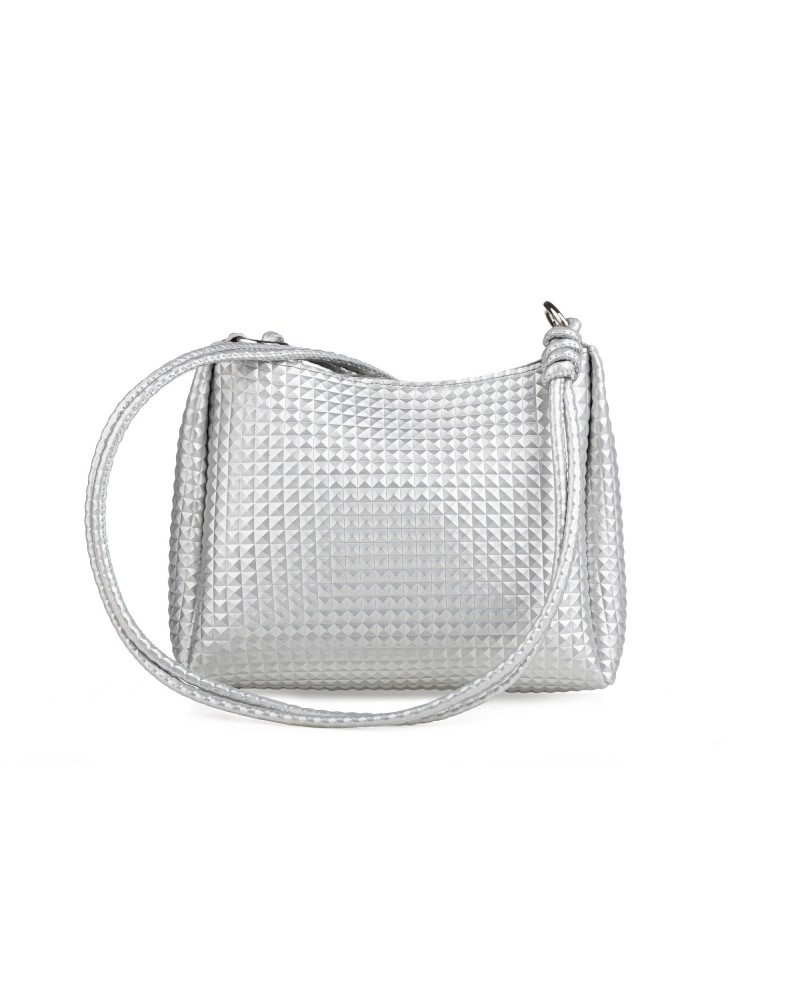 Bolso bandolera Nela Plateado 1227 Lucky Bees 671LKB1832