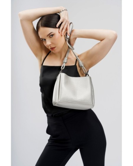 Bolso bandolera Nela Plateado 1227 Lucky Bees 671LKB1832