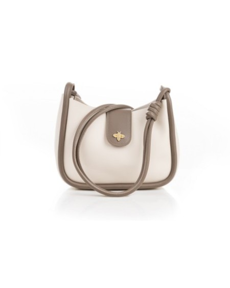 Bolso bandolera Olimpia Crema Visón 1261 Lucky Bees 671LKB1859