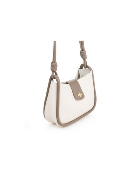 Bolso bandolera Olimpia Crema Visón 1261 Lucky Bees 671LKB1859