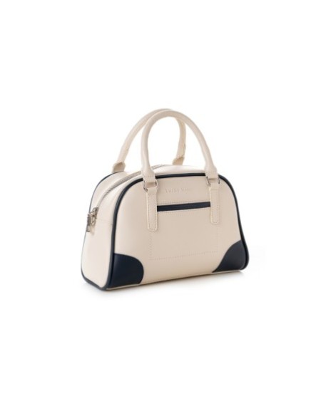 Bolso Chic Victoriana Crema Azul Oscuro 1282 Lucky Bees 671LKB1931