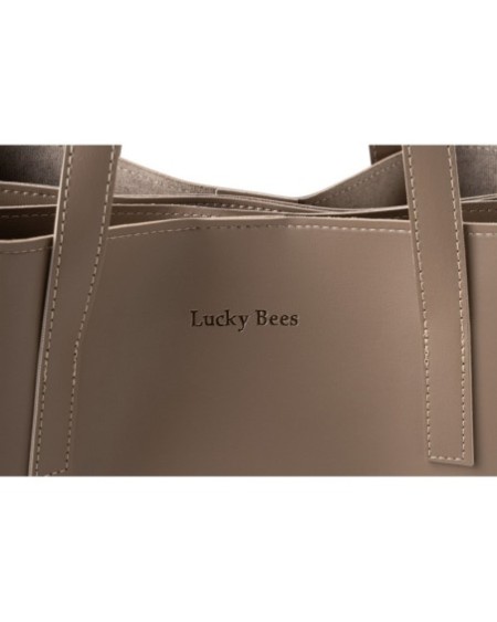 Bolsa de mano Agnes Visón Oscuro 1257 Lucky Bees 671LKB1971