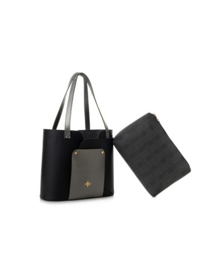 Bolsa de mano Tamara Negro Gris 1292 Lucky Bees 671LKB1980