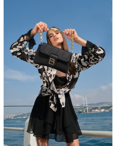 Bolso de hombro Aura Negro 314 Lucky Bees 671LKB1389