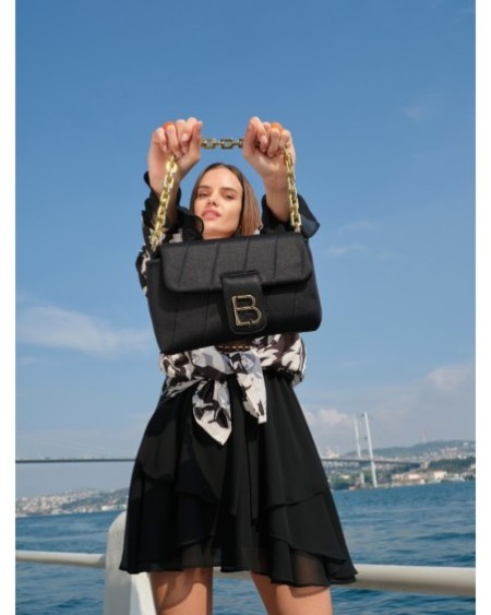 Bolso de hombro Aura Negro 314 Lucky Bees 671LKB1389