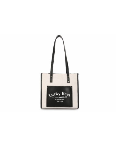 Bolsa de mano Celestina Negro Crema 376 Lucky Bees 671LKB1427