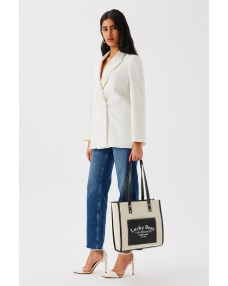 Bolsa de mano Celestina Negro Crema 376 Lucky Bees 671LKB1427