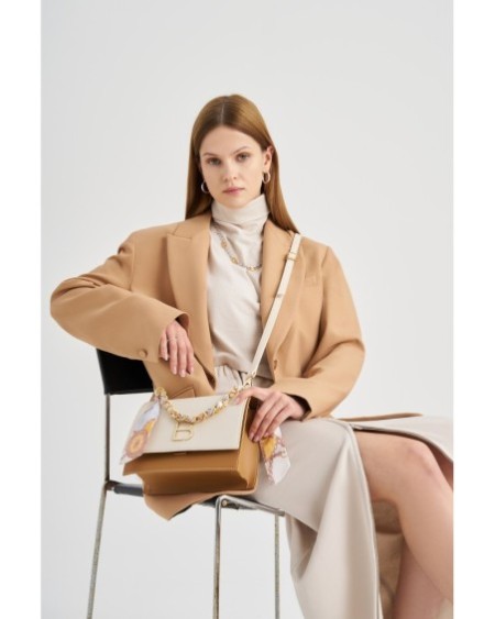 Bolso bandolera Dania Crema Bronce 918 Lucky Bees 671LKB1488