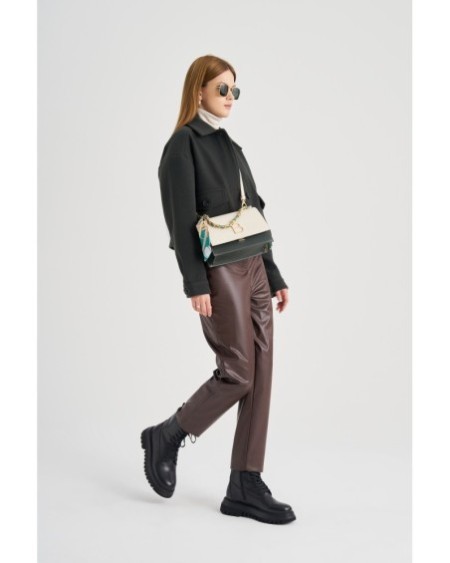 Bolso bandolera Dania Crema verde Oscuro 918 Lucky Bees 671LKB1489