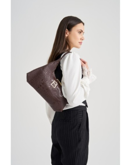 Bolso de hombro Adelina Marrón 505 Lucky Bees 671LKB1313